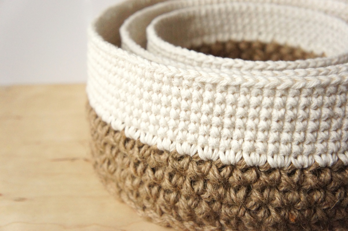 Crochet Stacking Baskets Pattern by JaKiGu