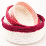 Coiled Crochet Stacking Baskets by jakigu.com