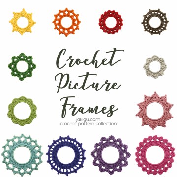 Crochet Picture Frame Pattern Collection by jakigu.com