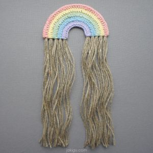 pastel crochet rainbow with jute fringe | jakigu.com instalinks