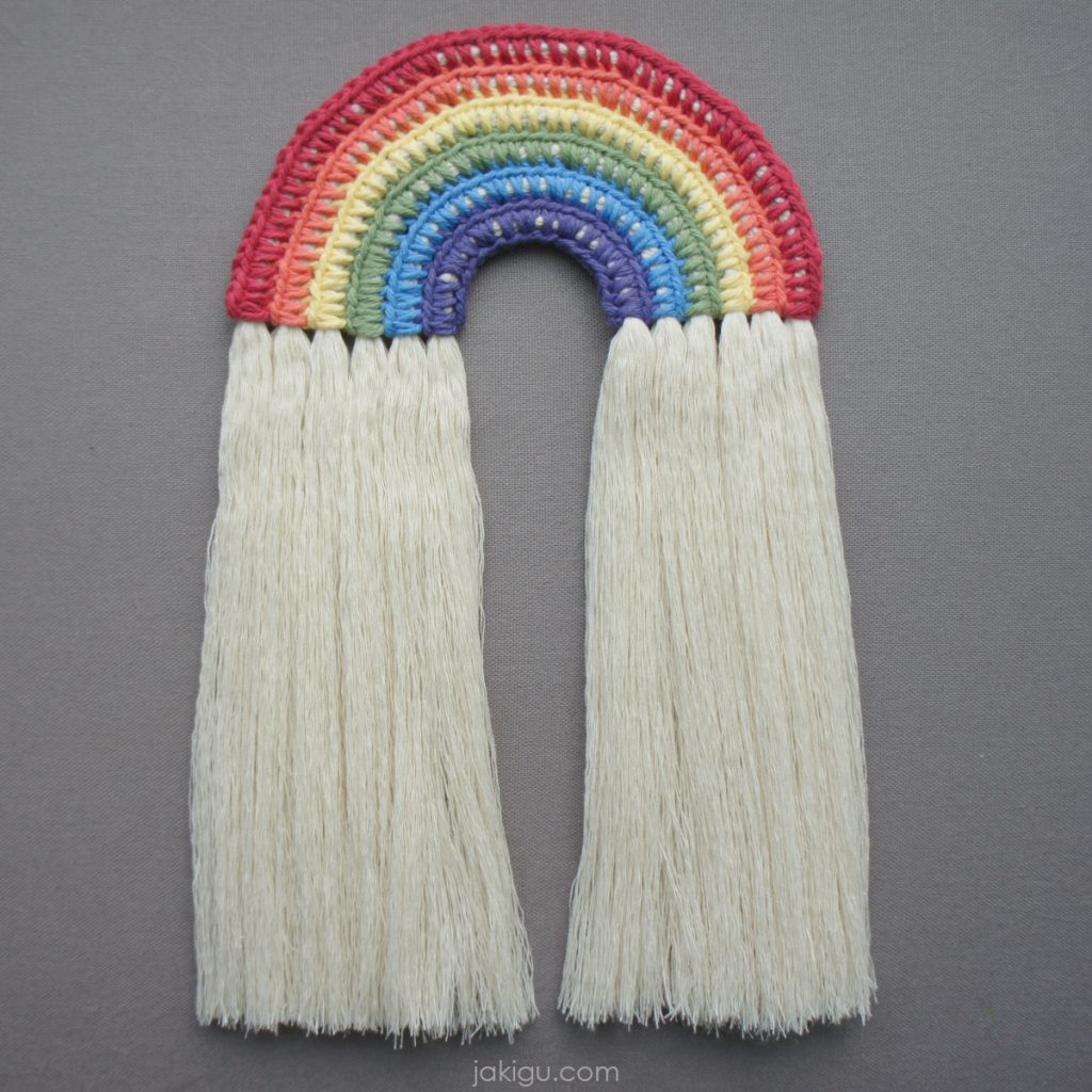 jakigu.com | rainbow wall hanging crochet pattern