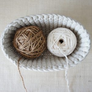 cotton bowl with yarn